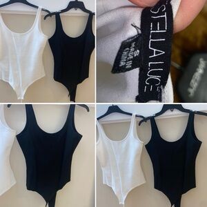 Stella Luce women’s Classic Black and White Bodysuit Set